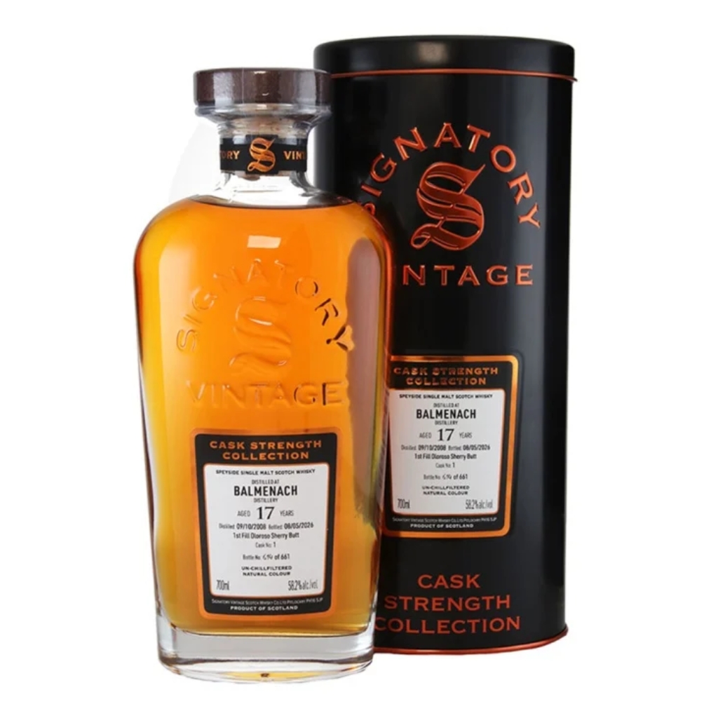 Balmenach 17 yo (2008/2026), Signatory Vintage – Cask Strength Collection (#1), 58.2%