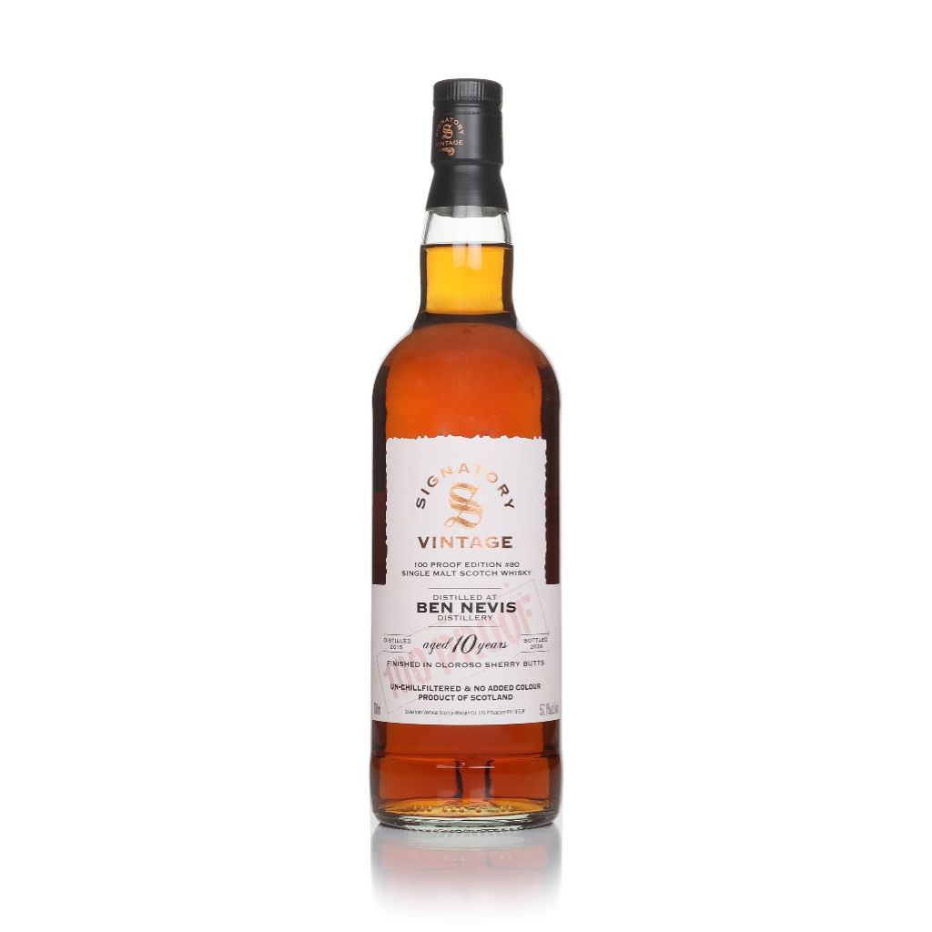 Ben Nevis 10 yo (2015), Signatory – 100 Proof Edition #80 (Oloroso finish), 57.1%