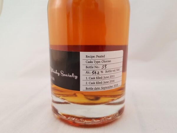Braunstein 7 yo (2011/2018), Private Collection - Peat & Sherry, 54.2%