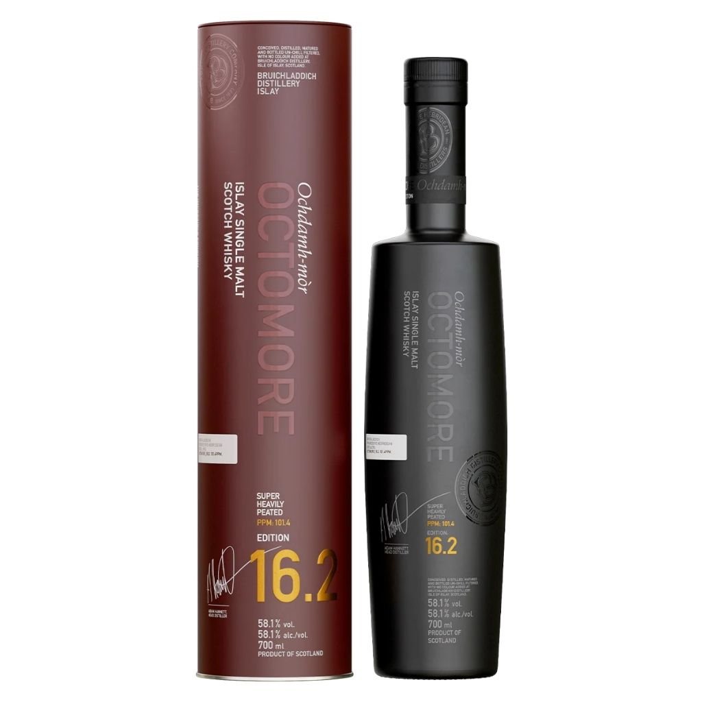 Octomore 16.2 (Bruichladdich), 101.4 PPM Islay Single Malt, 58.1%
