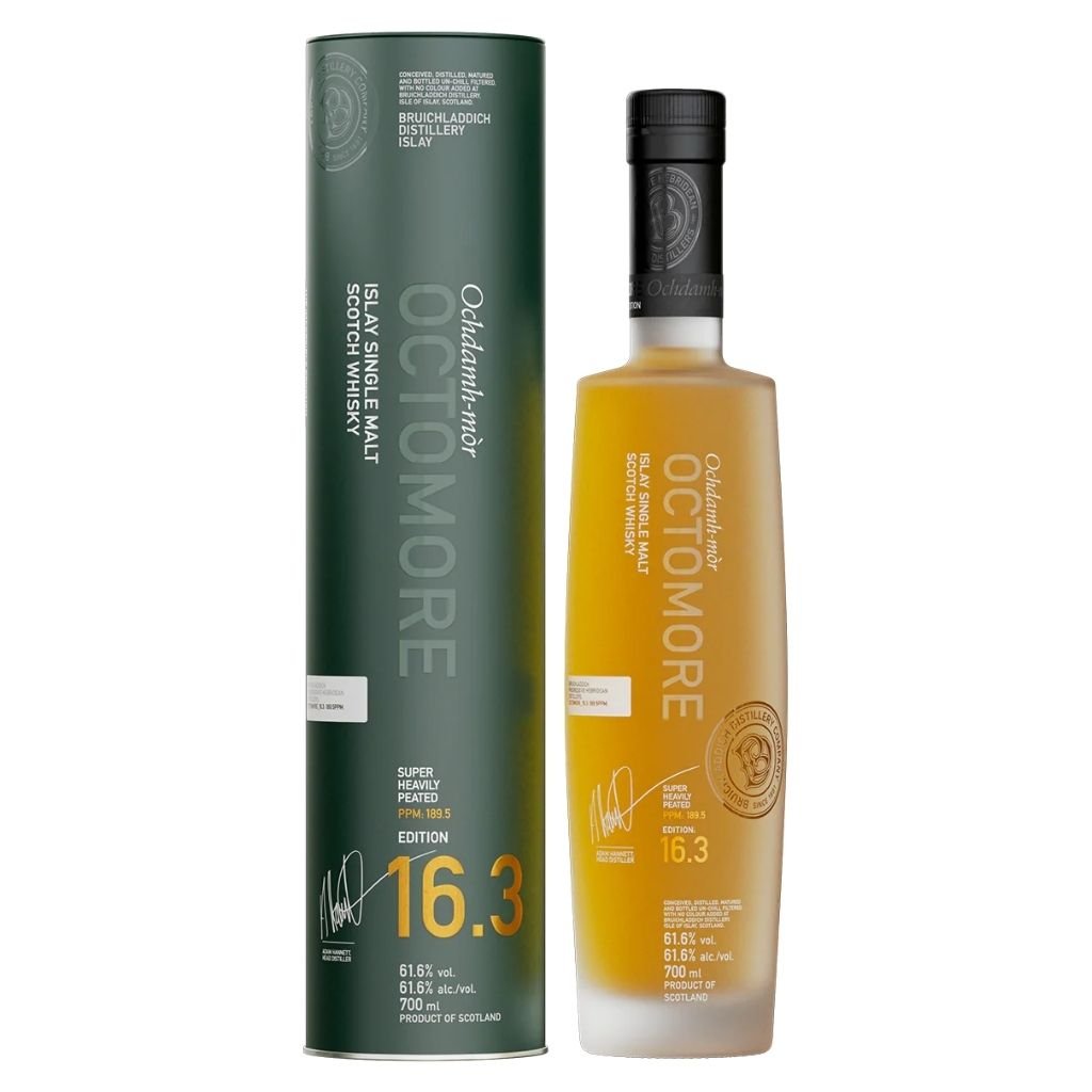 Octomore 16.3 (Bruichladdich), 189.5 PPM Islay Single Malt, 61.6%