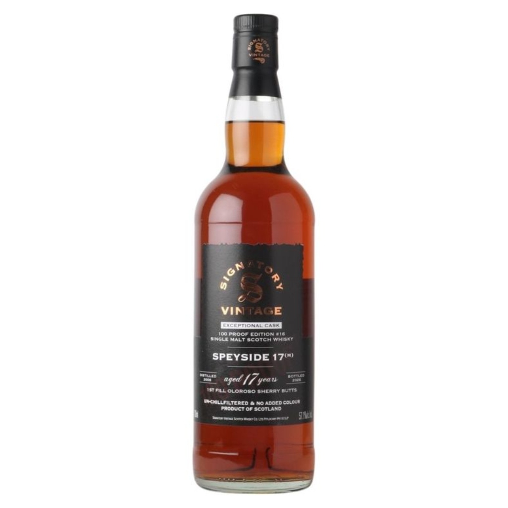 Speyside (M) 17 yo (2008/2026), Signatory - Exceptional Cask 100 Proof (#16), 57.1%